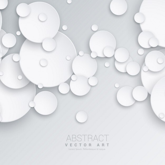 Vector gratuito fondo 3d con esferas blancas