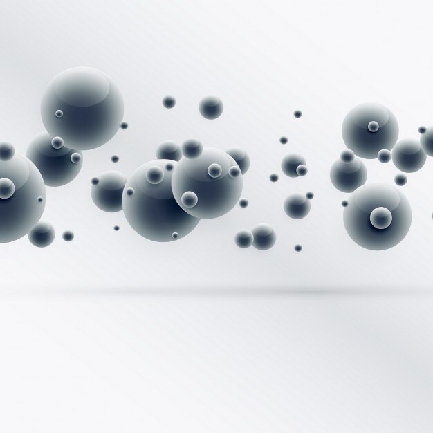 Fondo 3d con esferas grises