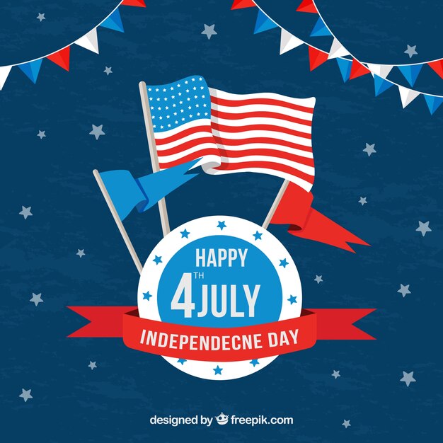 Fondo de 4 de julio con elementos americanos
