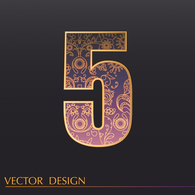 Fondo de 5 decorativo