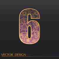 Vector gratuito fondo de 6 decorativo