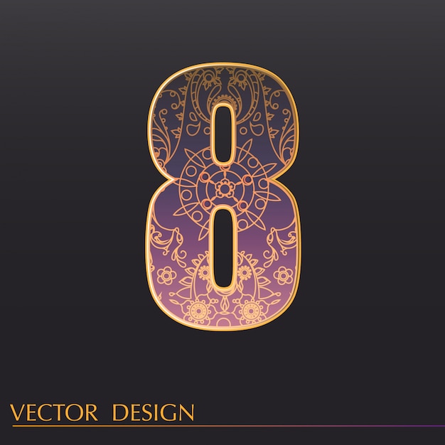 Vector gratuito fondo de 8 decorativo