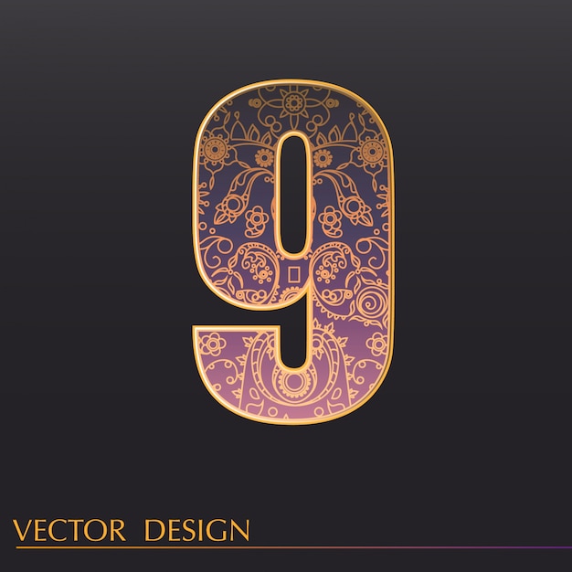 Fondo de 9 decorativo