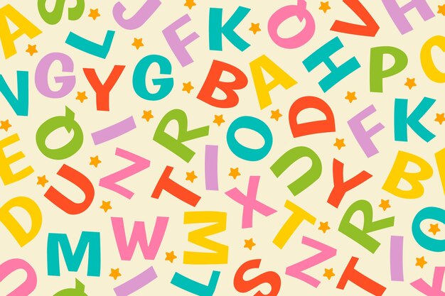 Fondo abc dibujado a mano