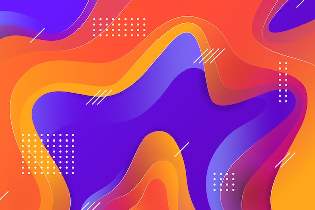 Fondo abstractamente colorido y efecto Memphis