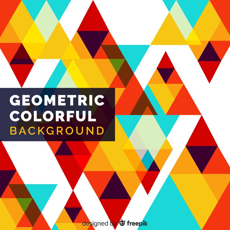 Vector gratuito fondo abstractamente colorido con formas geométricas