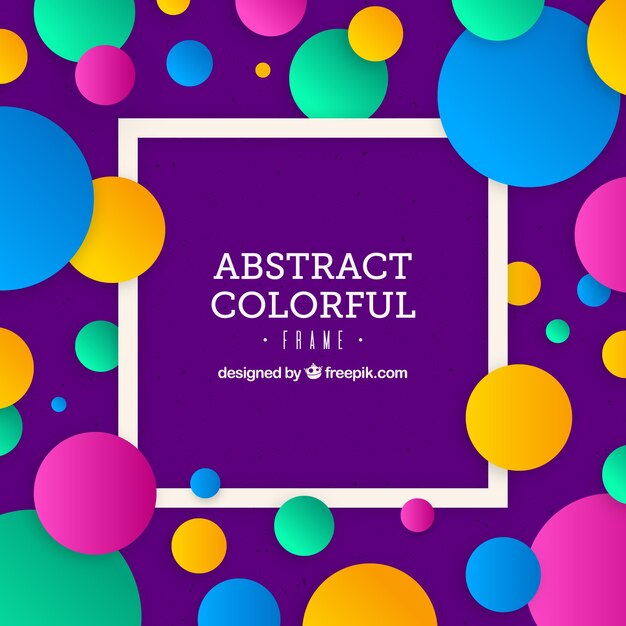 Fondo abstractamente colorido con marco