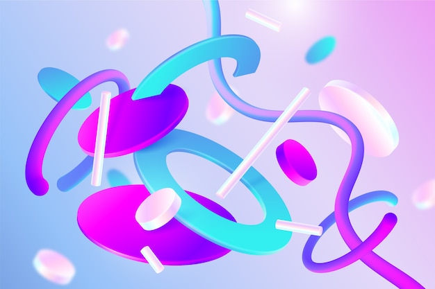 Fondo abstracto 3d degradado