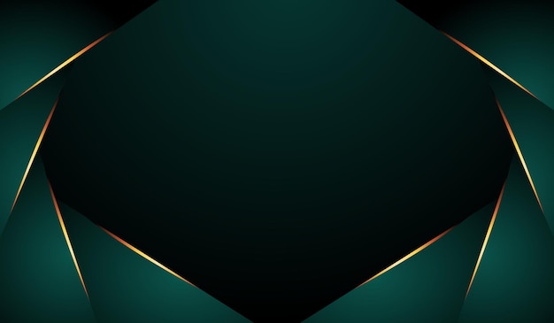 Vector gratuito fondo abstracto 3d diseño degradado de lujo color de onda verde