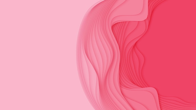 Fondo abstracto 3D con forma de corte de papel.