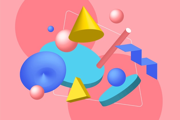 Vector gratuito fondo abstracto 3d forma geométrica