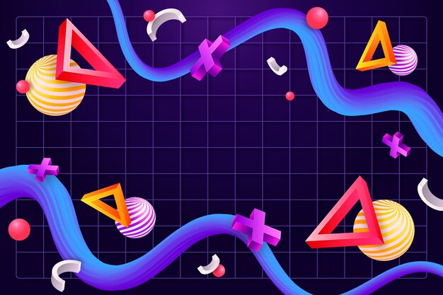 Fondo abstracto 3d realista