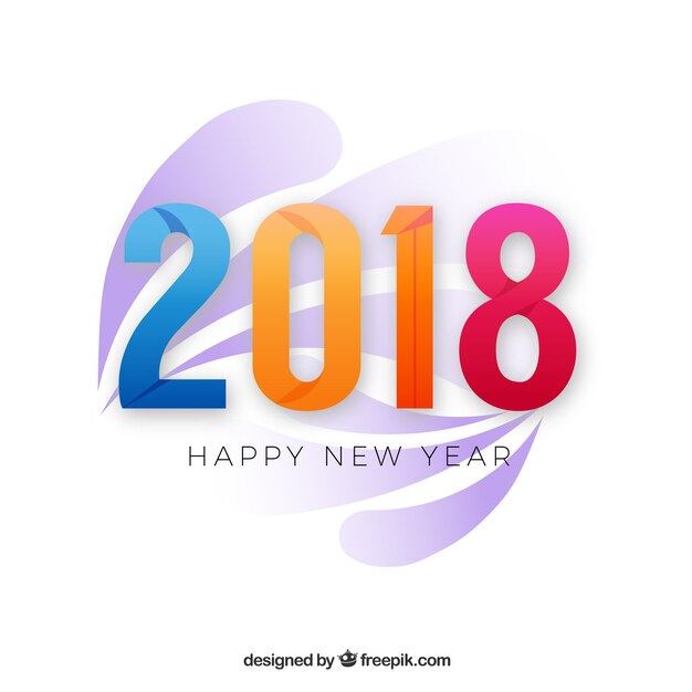 Fondo abstracto de año nuevo 2018