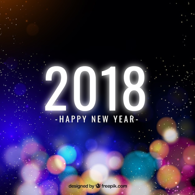 Fondo abstracto de año nuevo 2018