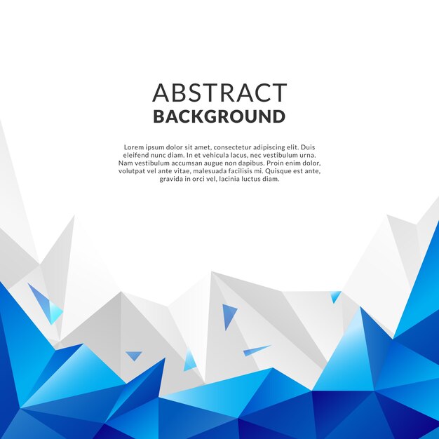 Fondo abstracto azul con cristales