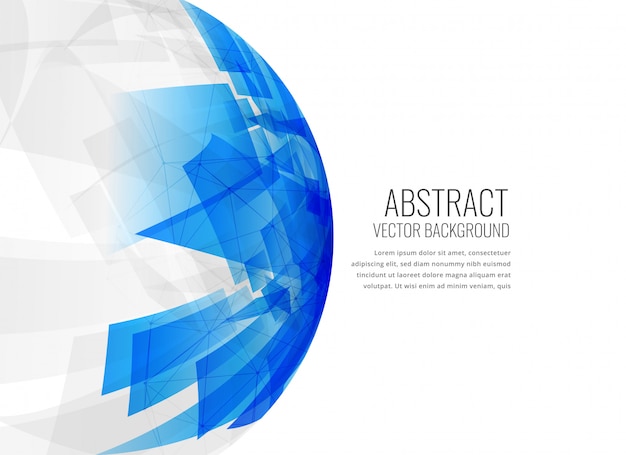 Fondo abstracto azul esfera 3d