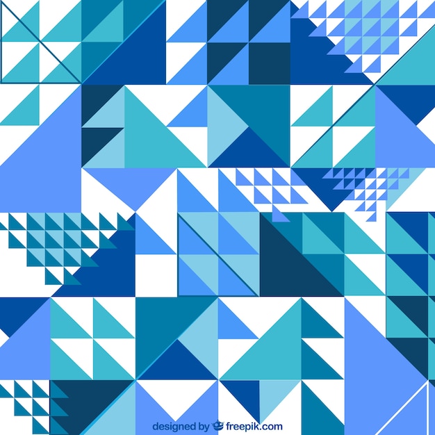 Fondo abstracto azul con triángulos