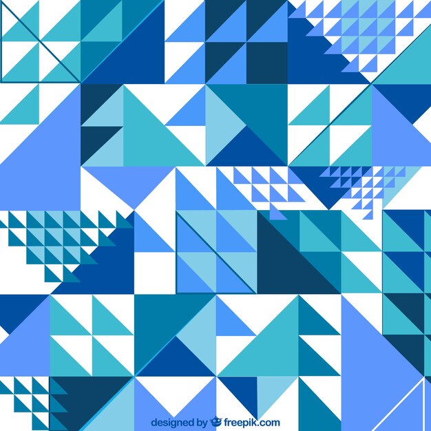 Fondo abstracto azul con triángulos