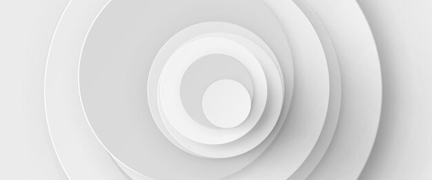 Fondo abstracto blanco con capas circulares