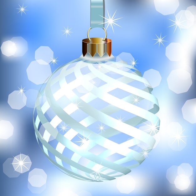 Fondo abstracto con bola de árbol de Navidad.