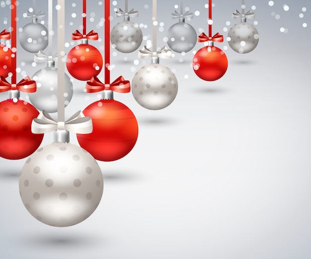 Fondo abstracto de bolas de Navidad