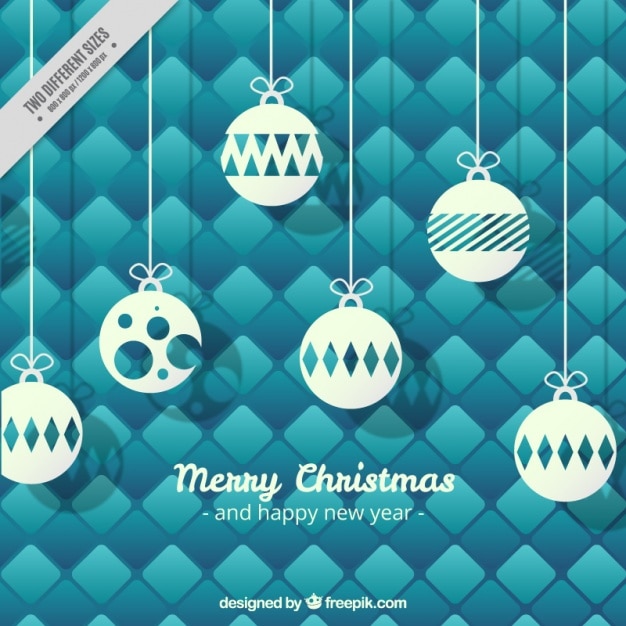 Vector gratuito fondo de abstracto con bolas de navidad 