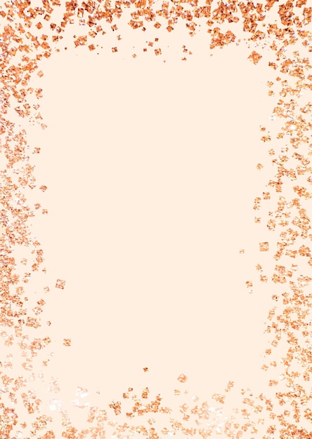 Vector gratuito fondo abstracto con borde de confeti brillante en oro rosa