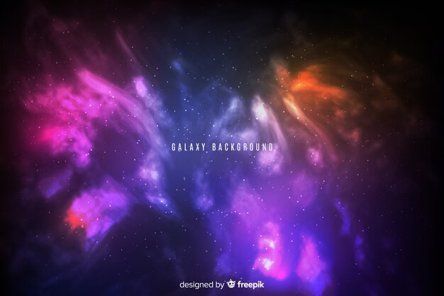 Fondo abstracto y brillante de galaxia de estilo degradado