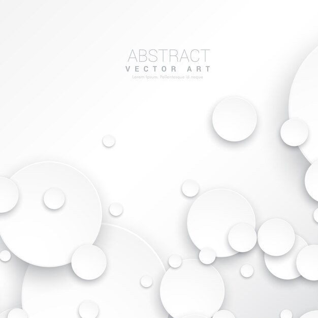 Fondo abstracto de circulos blancos