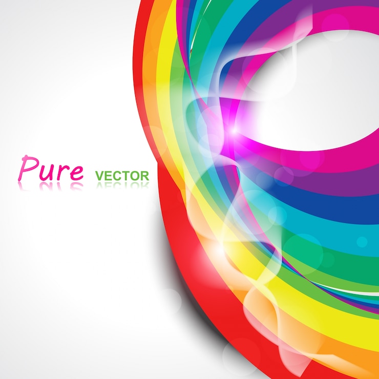 Vector gratuito fondo abstracto de color arco iris