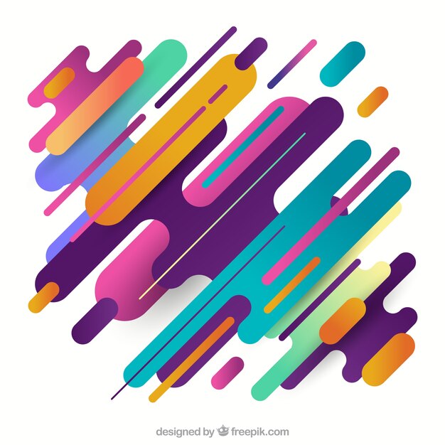 Fondo abstracto con coloridas formas redondeadas