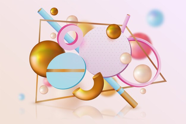 Fondo abstracto colorido 3d