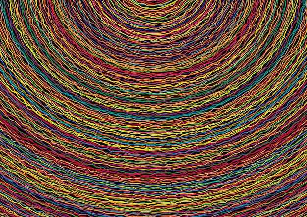 Vector gratuito fondo abstracto con un colorido diseño de líneas caóticas