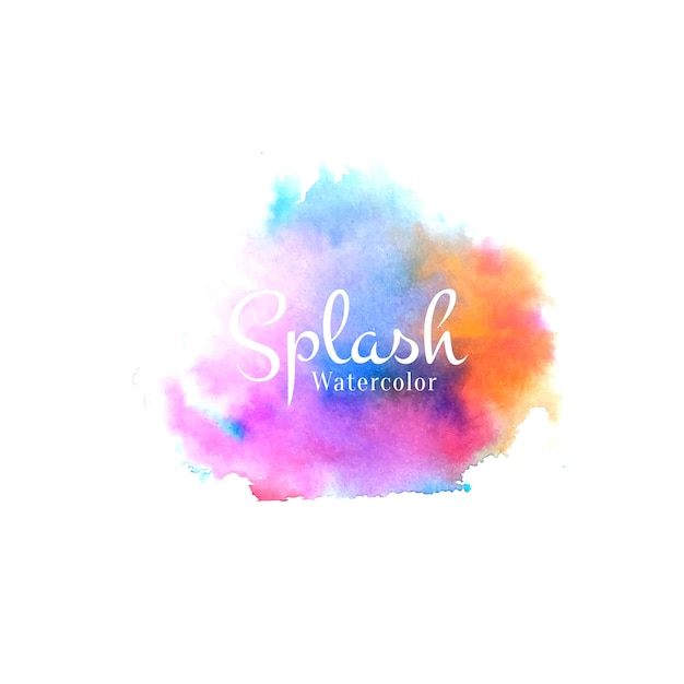 Fondo abstracto colorido diseño splash acuarela