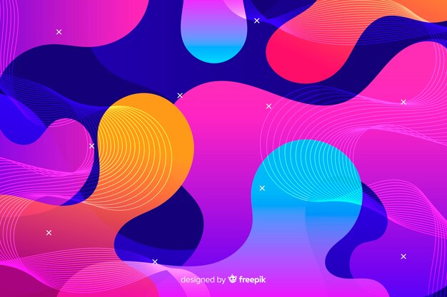 Fondo abstracto colorido con formas fluidas