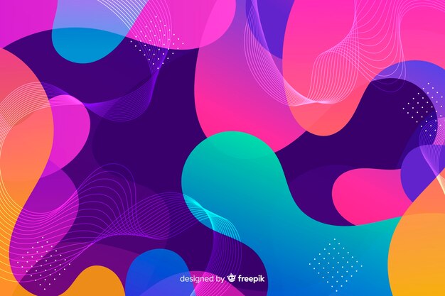 Fondo abstracto colorido con formas fluidas
