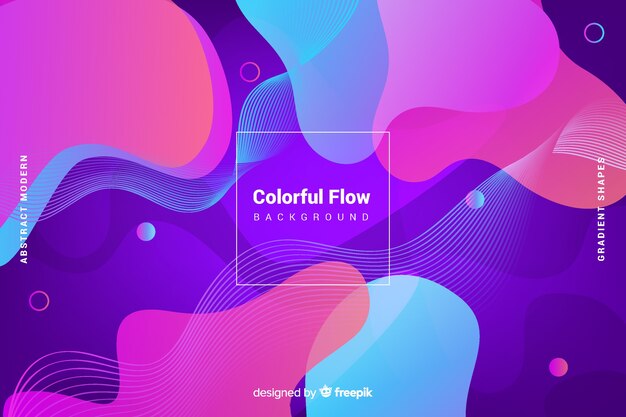 Fondo abstracto colorido con formas fluidas
