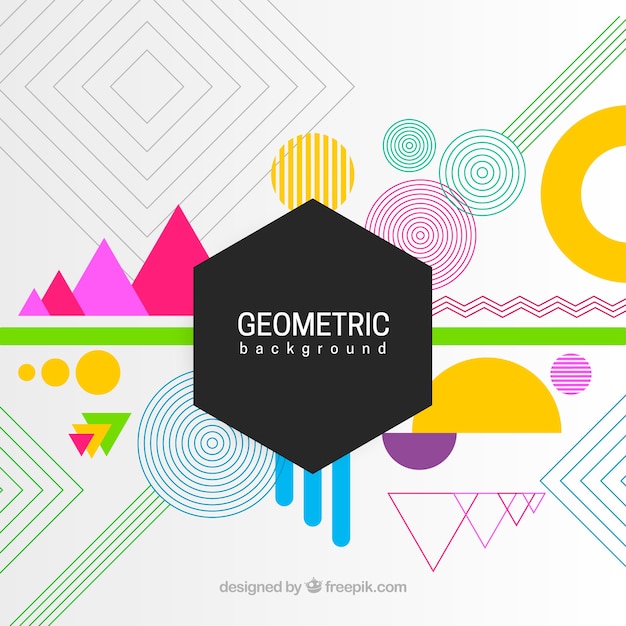 Fondo abstracto colorido con formas geométricas