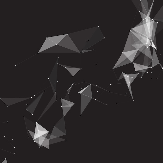 Fondo abstracto de comunicaciones de red con diseño de plexo