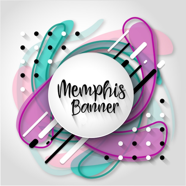 Fondo abstracto creativo Memphis