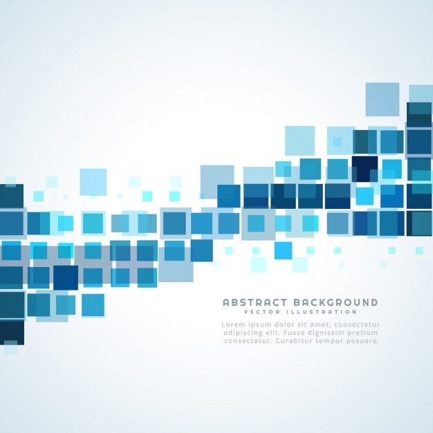 Fondo abstracto con cuadrados azules