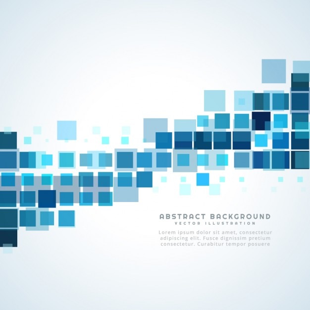 Fondo abstracto con cuadrados azules