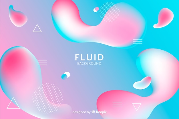 Fondo abstracto degradado con formas fluidas