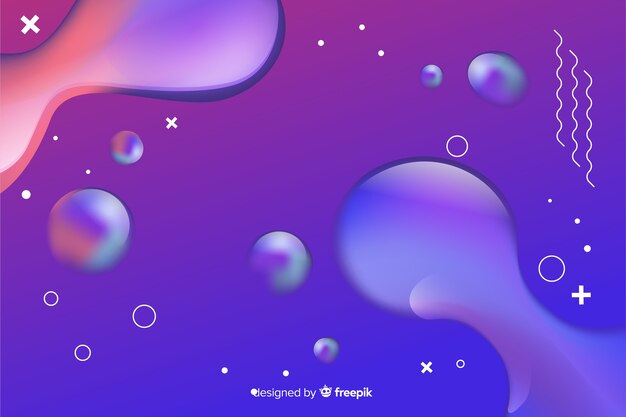 Fondo abstracto degradado con formas fluidas