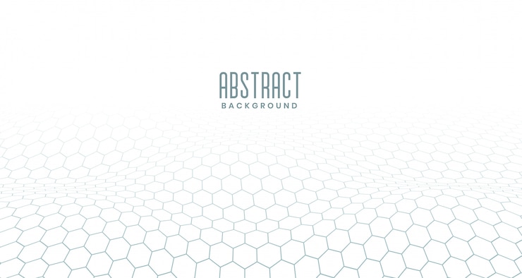 Vector gratuito fondo abstracto digital hexagonal blanco
