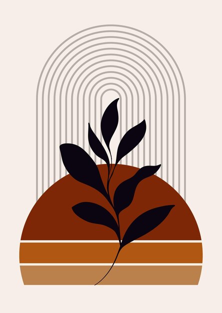 Fondo abstracto con un diseño de arte moderno de mediados de siglo