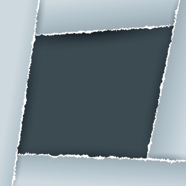 Fondo abstracto con diseño de borde de papel rasgado grunge