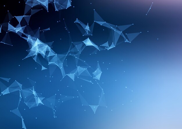 Fondo abstracto de diseño de comunicaciones de baja poli