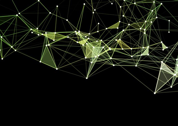 Fondo abstracto con un diseño de comunicaciones de red de plexo de baja poli