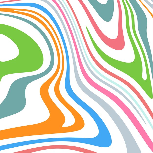 Fondo abstracto con diseño de líneas deformadas coloridas